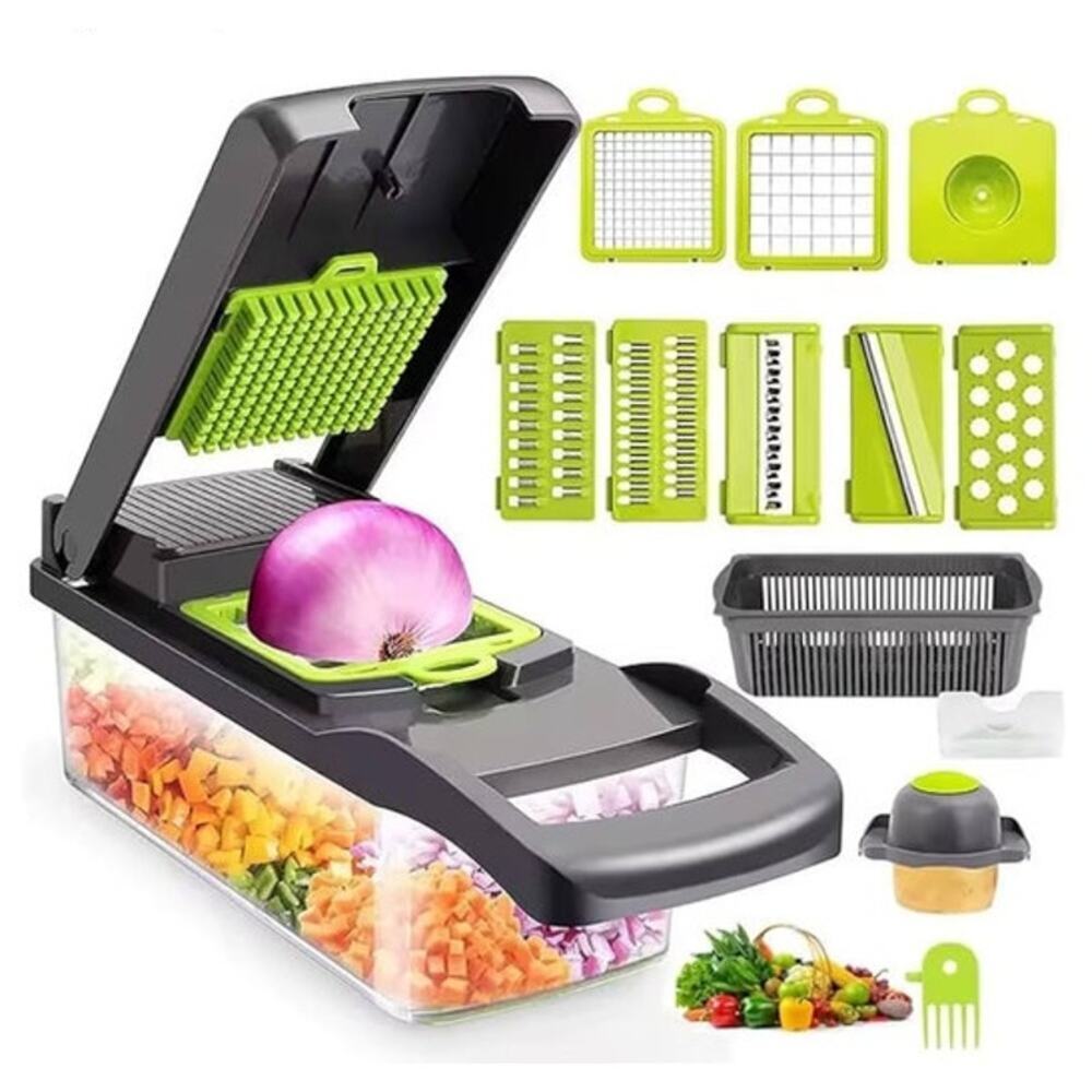 12 In 1 Vegetable Salad Fruit Peeler Cutter Slicer Dicer Chopper Kitchen Tools